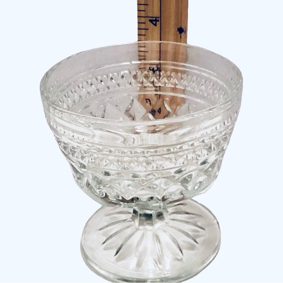 Vintage Anchor Hocking Wexford Clear Glass Champagne Sherberts Set Of 4 - Picture 3 of 4